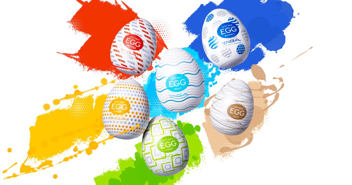 Tenga Egg series showing all six texture varieties